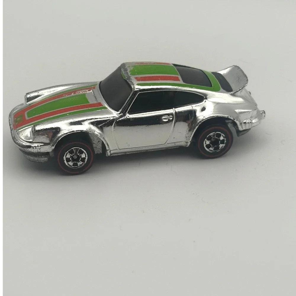Vintage 1974 Hot Wheels P-911 Porsche Chrome Redline Diecast Car Hong Kong